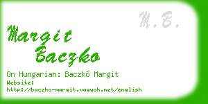 margit baczko business card
